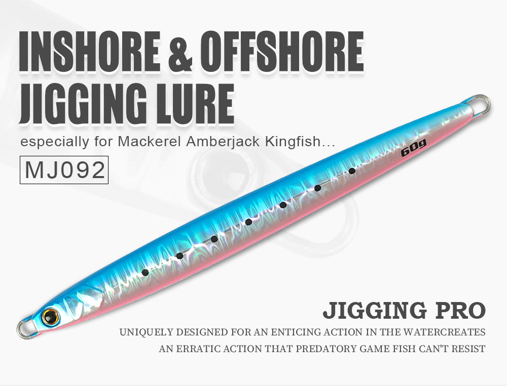 CHEERY 60g 80g Saltwater Fishing Inshore Jigging Hard Lead Casting Metal Slow Pitch Jigs Lures for Kingfish Pesca – Metal Lure – view 2