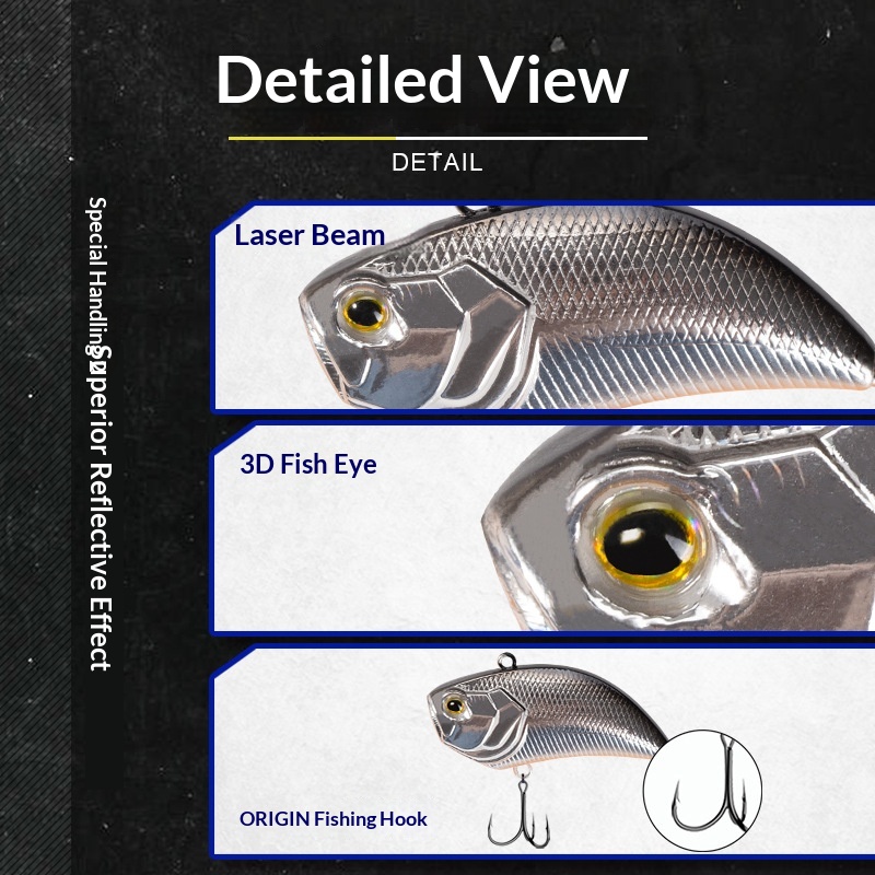 VIB ABS Artificial Hard Bait Lure for Carp & Perch-Saltwater Fishing Minnow Lure for All Water Layers – Hard Lure – view 4