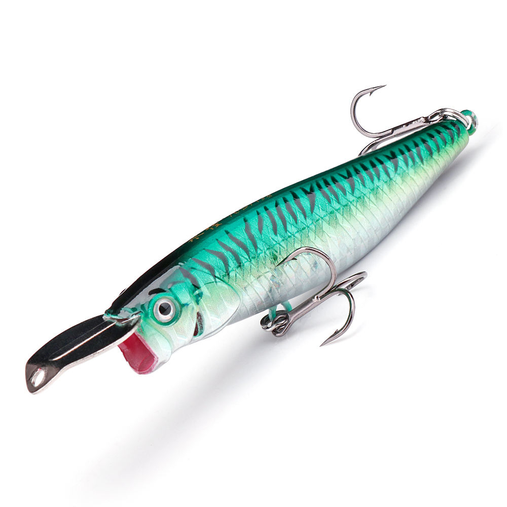 90mm 12g Steel Pencil Popper Lure for Saltwater Bass Fishing Long Casts No Hooks – Hard Lure – view 1
