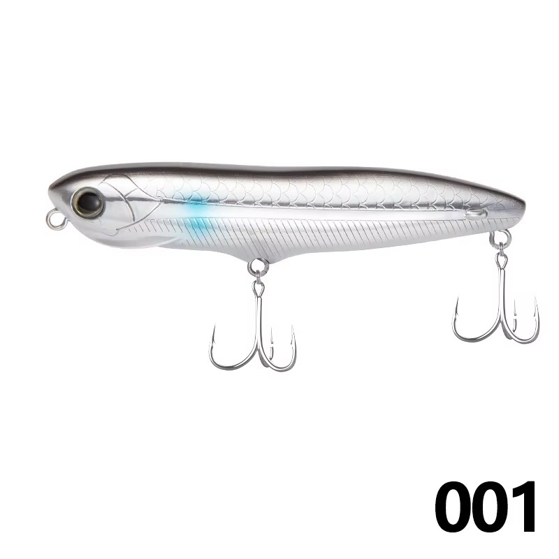 Long-Cast Floating PVC/Plastic ABS Bass & Mackerel Artificial Hard Bait Pencil Lure with Rattle Beads (No Hooks) – Hard Lure – view 1