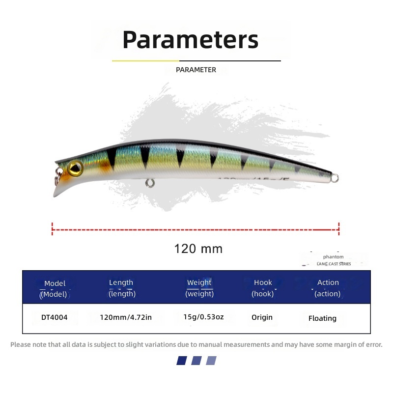 Floating Topwater Popper Lure Crankbait Minnow Artificial Hard Bait Bass Sea Bass Fishing Freshwater Long-Cast Pencil – Hard Lure – view 2