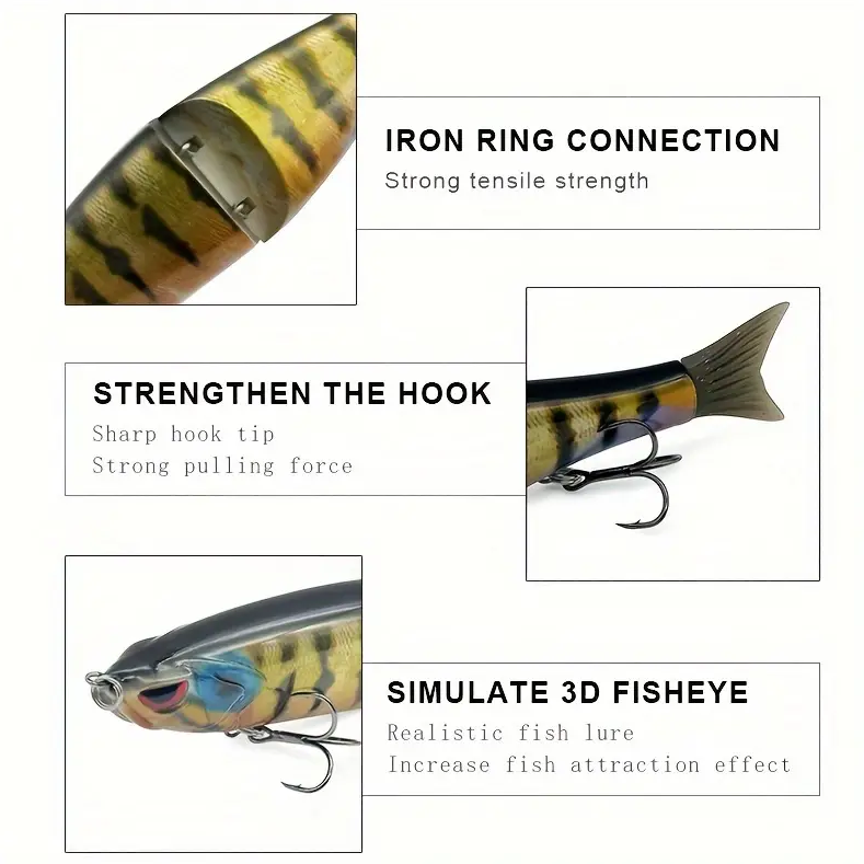 Cheery Lvde 18cm 65.5g Single Jointed ABS Gliding Fish Sinking Lure for Pike Carp Trout Bass Big Game Swim Bait – Swimbait – view 5
