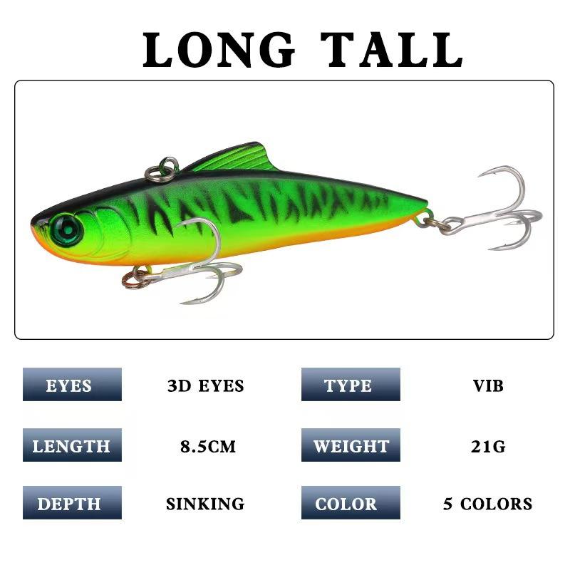 Artificial Hard Bait Lure Long-cast VIB Luminous Vibrating All-water-layer Retrieve Twitch-and-pause 85mm Saltwater Fish Salmon – Hard Lure – view 3