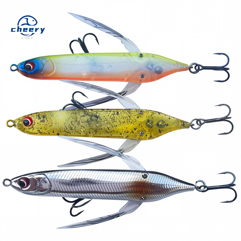 CHEERY Fast Water Surface System Dragonfly Lure Stainless Steel Artificial Hard Bait Floating Tractor Fishing Lure Zander 80mm – Hard Lure – view 1
