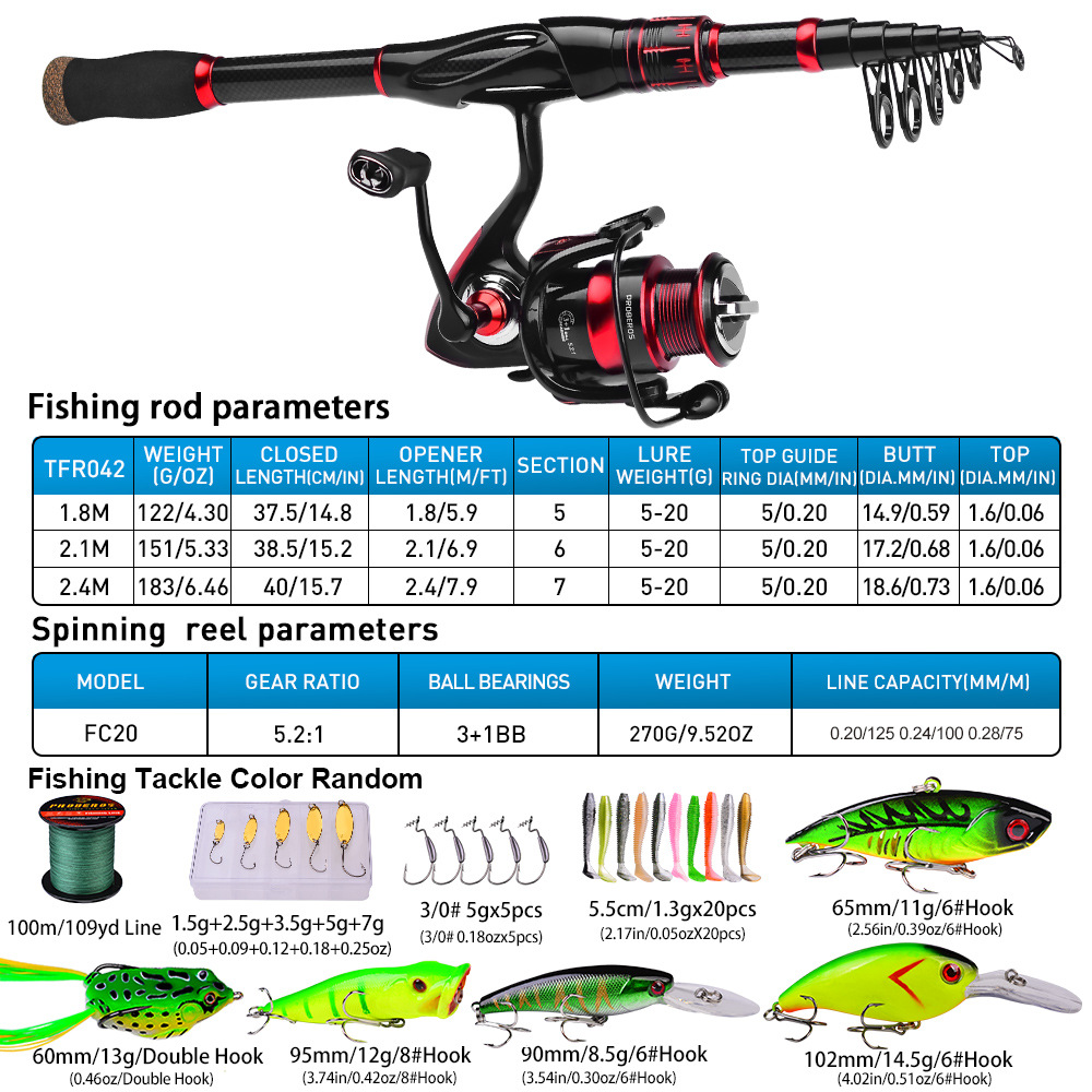 Cheery Sea Rod Lure Fishing Long-Cast Spinning Rod Combo Reel Fiberglass Sea Fishing Set Beginner-Friendly 1.8m-2.4m Lake Stream – Fishing Rod – view 3