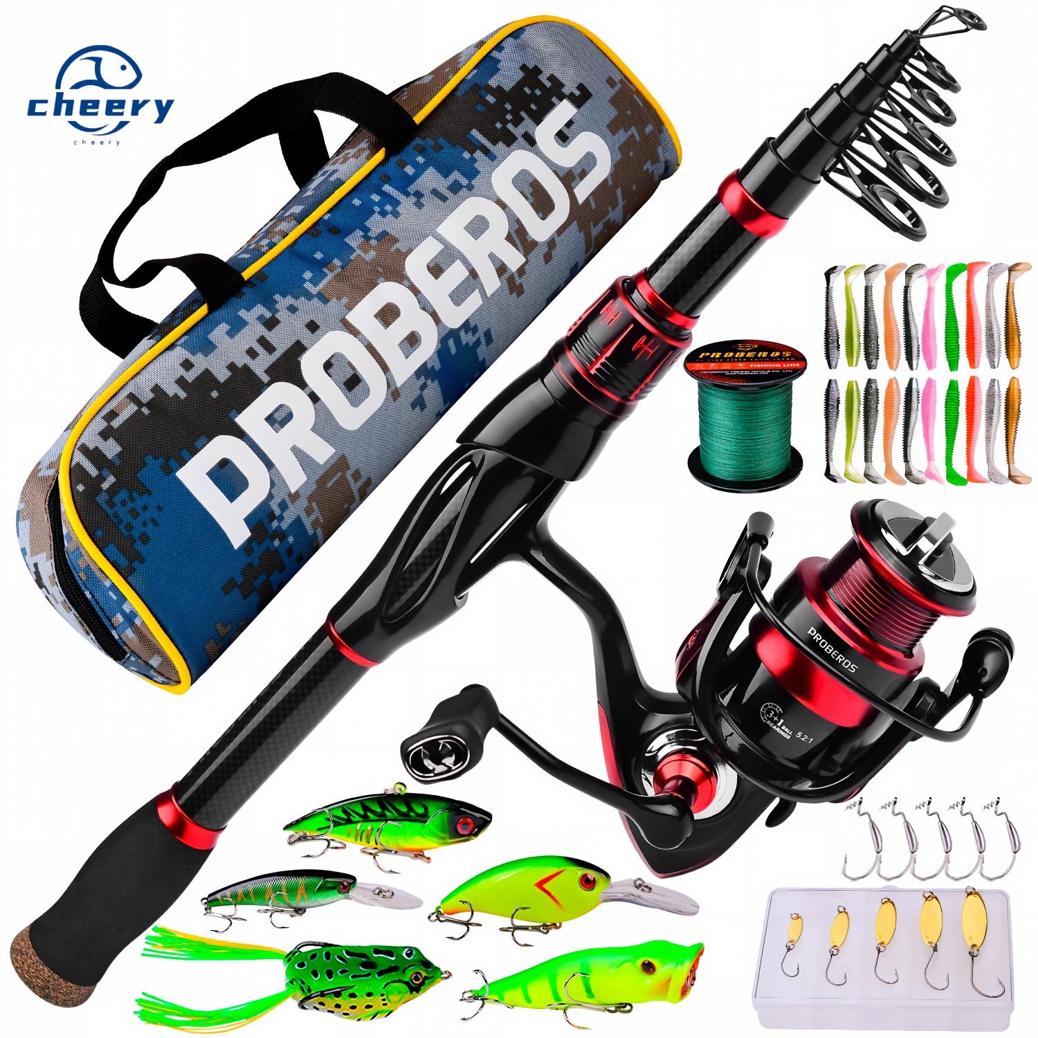 Cheery Sea Rod Lure Fishing Long-Cast Spinning Rod Combo Reel Fiberglass Sea Fishing Set Beginner-Friendly 1.8m-2.4m Lake Stream – Fishing Rod – view 1