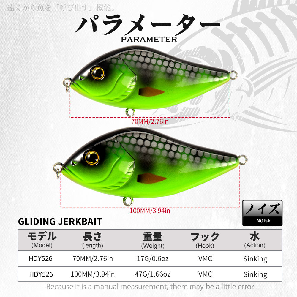 Slow-Sinking Mino 7cm/10cm Loud Rattling Beads Powerful Vibration Designed Long-Distance Casting Live Bait for Bass – Fishing Lure – view 4