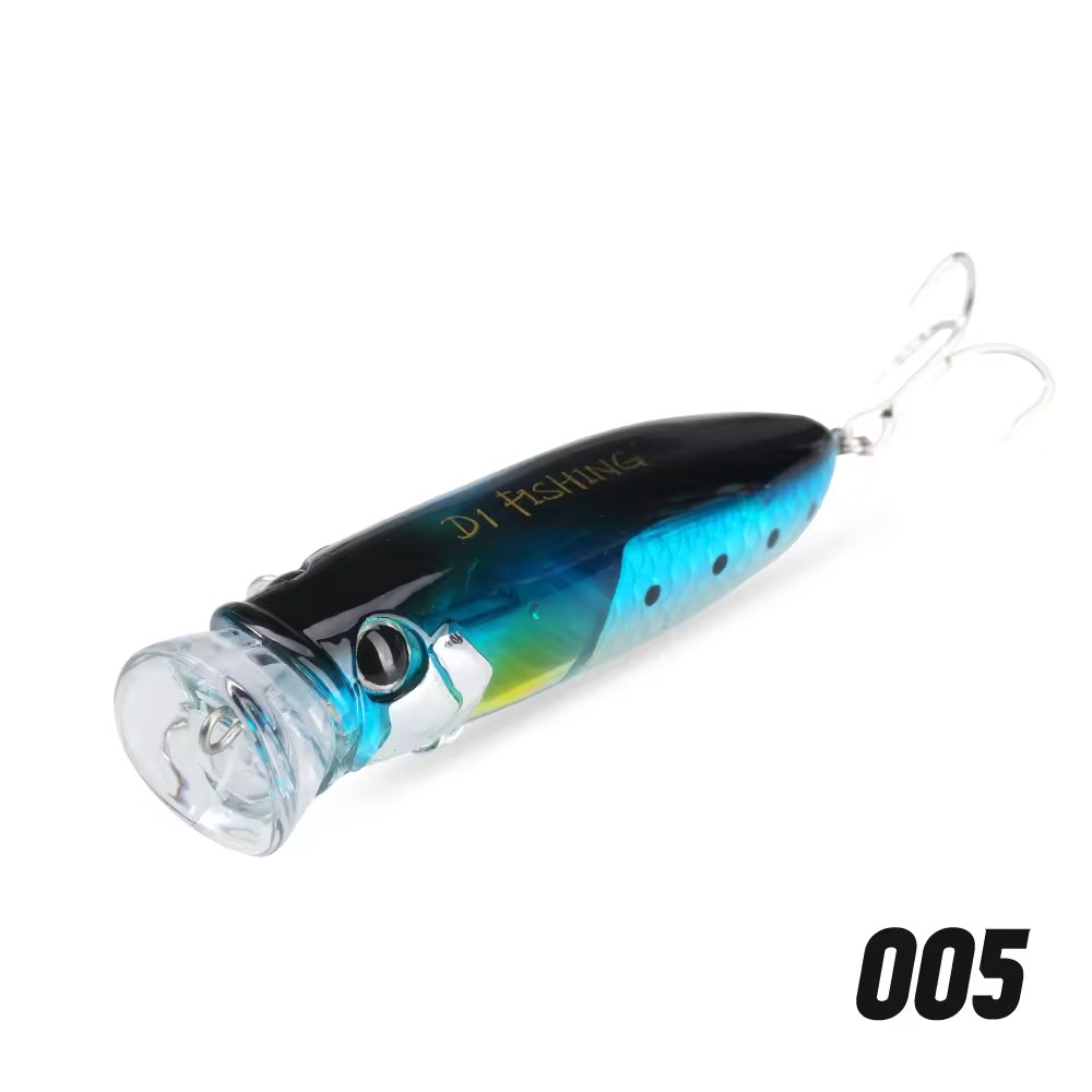 D1 Big-Mouth Popper Bass 90mm/188g Artificial Hard Bait; Floats Splashes Aggressively Attract Fish; Shimmering Finish Fishing – Hard Lure – view 1