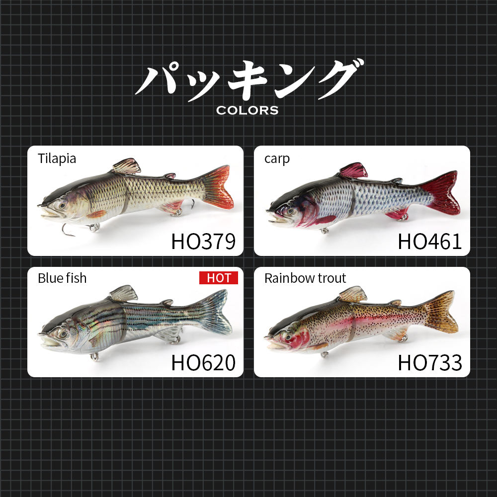 Decoy Laser-jointed ABS Artificial Hard Lure 185 mm 65 g Wobbling Two-piece Bionic Bait Without Hooks for Pike and Zander – Hard Lure – view 3