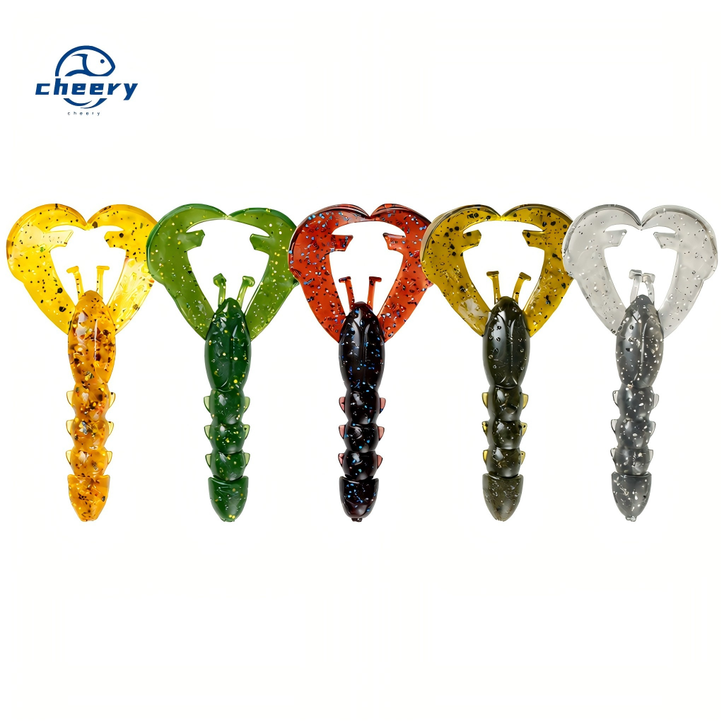 Cheery Hot Sale 15pcs/Bag Silicone Soft Fishing Lure Lobster Crawfish Prawn Bait 4cm/0.45g Saltwater Fish River Marlin Carp – Soft Lure – view 1