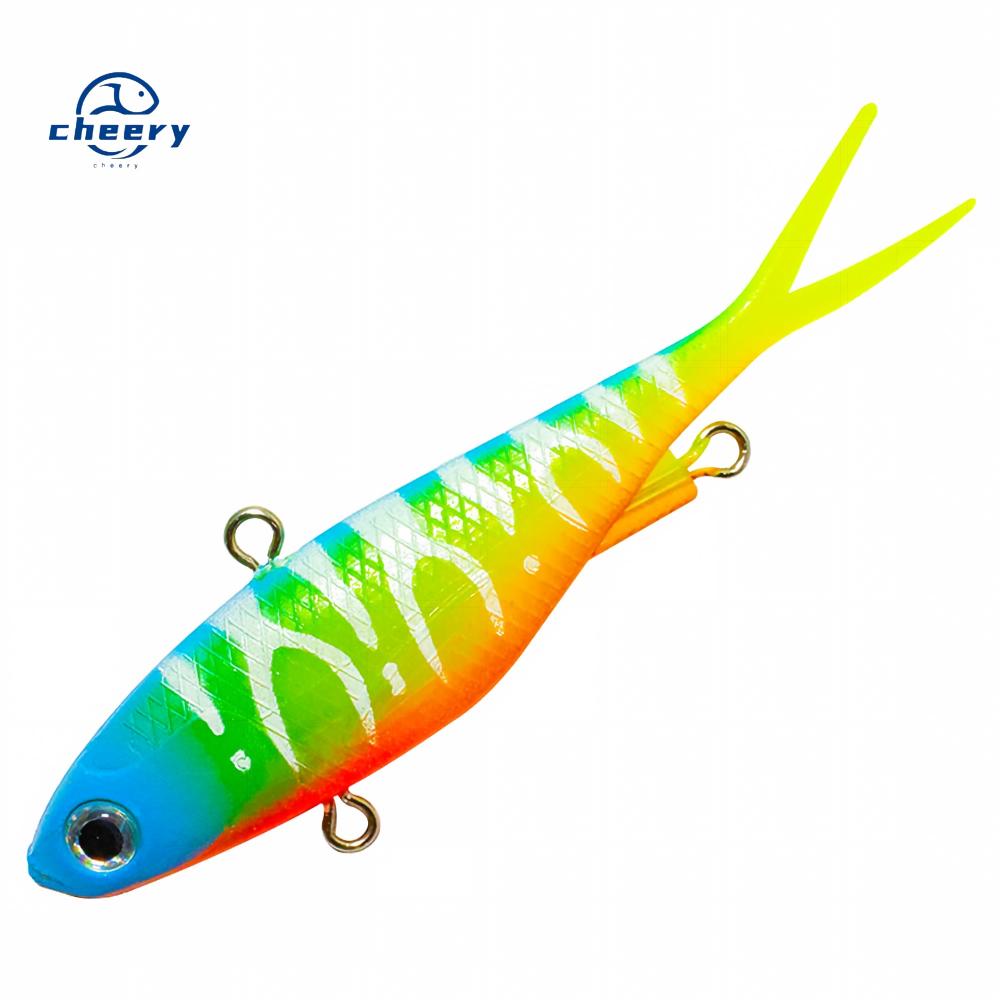 Cheery New Model 95mm 115mm Vibe Lure Fork Tail Artificial Soft Bait Fishing Lures Super Strength TPE Plastic Vibration Bass – Soft Lure – view 1