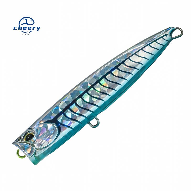 Cheery Swimbait Artificial Hard Bait Rotating Tail Popper Lure for Ocean Boat Fishing Printed ABS Material – Popper – view 1