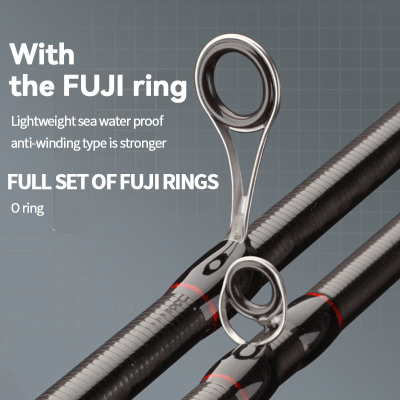 CHEERY Wholesale Lure Travel Fishing Fuji Guide Spinning Rod 1.98m 2.13m 2.28m 5 Section Carbon Medium Action Cork Casting Rod – Fishing Rod – view 5