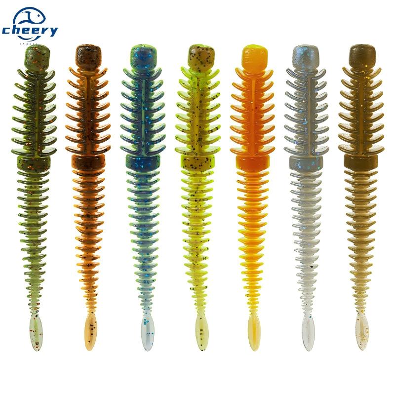 Cheery Lure Floating Anti-thread Needle Tail Stainless Steel Soft Bait Light Smell Dance Worm Inverted Fishing Ned Bass – Soft Lure – view 1
