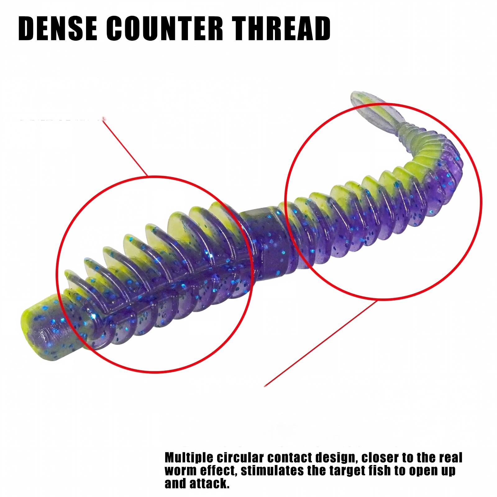 Cheery Lure Floating Anti-thread Needle Tail Stainless Steel Soft Bait Light Smell Dance Worm Inverted Fishing Ned Bass – Soft Lure – view 4