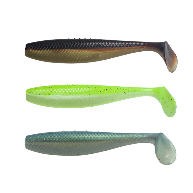 Cheery 18.5cm/35g Super Large T-tail Fish Stainless Steel Bionic Sinking Lure Soft Bait for Zander Pike Sea Fishing 1 Piece – Soft Lure – view 5