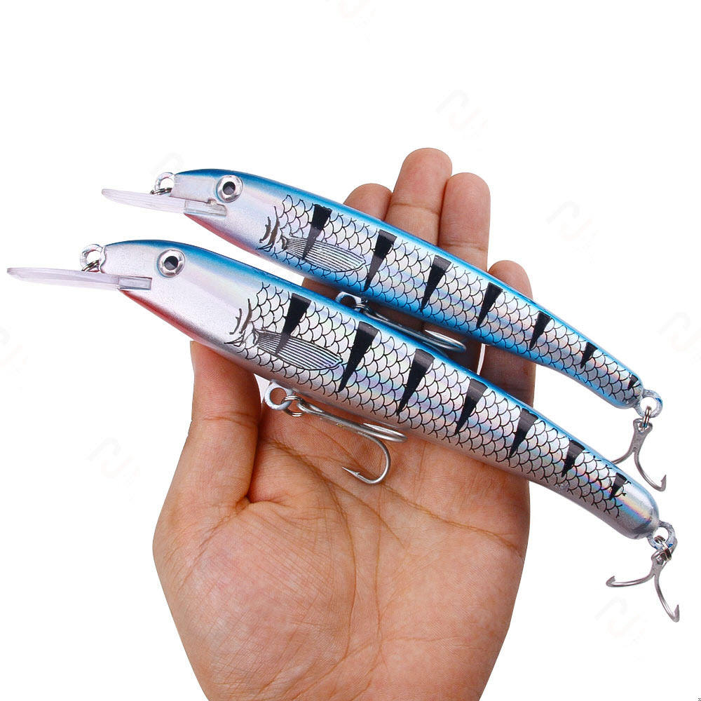 CHEERY Deep Diving Minnow Artificial Hard Bait Lure 30g/44g for Bass Sea Fishing Saltwater Fish Without Hooks ABS – Minnow – view 4
