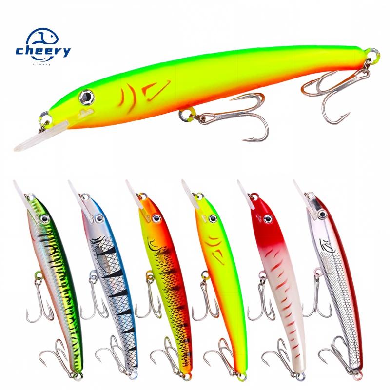 CHEERY Deep Diving Minnow Artificial Hard Bait Lure 30g/44g for Bass Sea Fishing Saltwater Fish Without Hooks ABS – Minnow – view 1