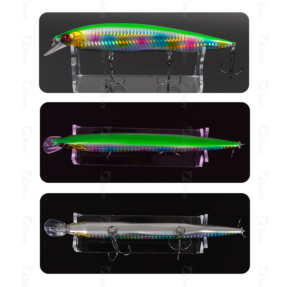 Cheery Floating Minnow Lure ABS Plastic 30g 160mm Topwater Jigging Bait for Sea Bass Tuna Pike – Minnow – view 2