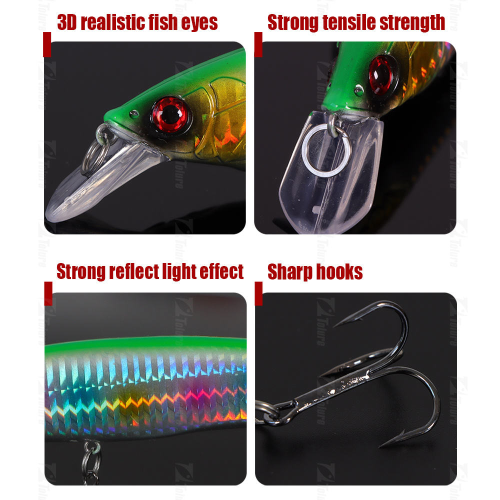 Cheery Floating Minnow Lure ABS Plastic 30g 160mm Topwater Jigging Bait for Sea Bass Tuna Pike – Minnow – view 3