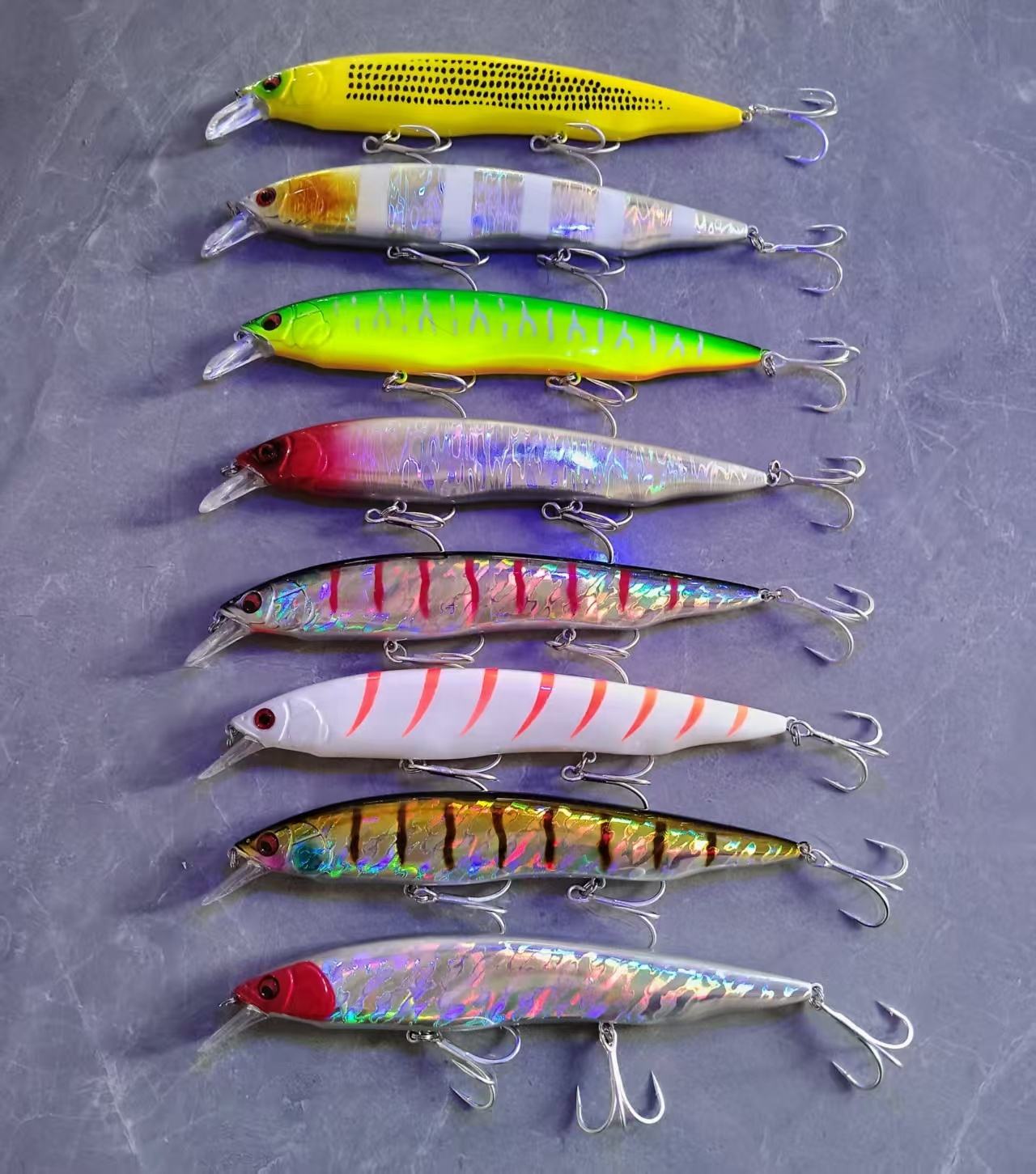 Cheery Floating Minnow Lure ABS Plastic 30g 160mm Topwater Jigging Bait for Sea Bass Tuna Pike – Minnow – view 5