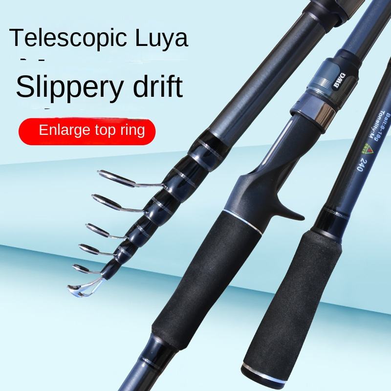 CHEERY Carbon Retractable Lure Rod Straight Handle Ultra Light Hard Medium Fast Action Bottom Fishing Carp Ocean Beach Rod – Fishing Rod – view 4