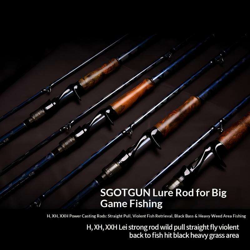 Cheery Devil Hunter Lei Qiang Second Gen Solid Wood Carbon Luya Fishing Rod XXH Black Fish Lure Drop Wheel Set 0.6kg – Fishing Rod – view 4
