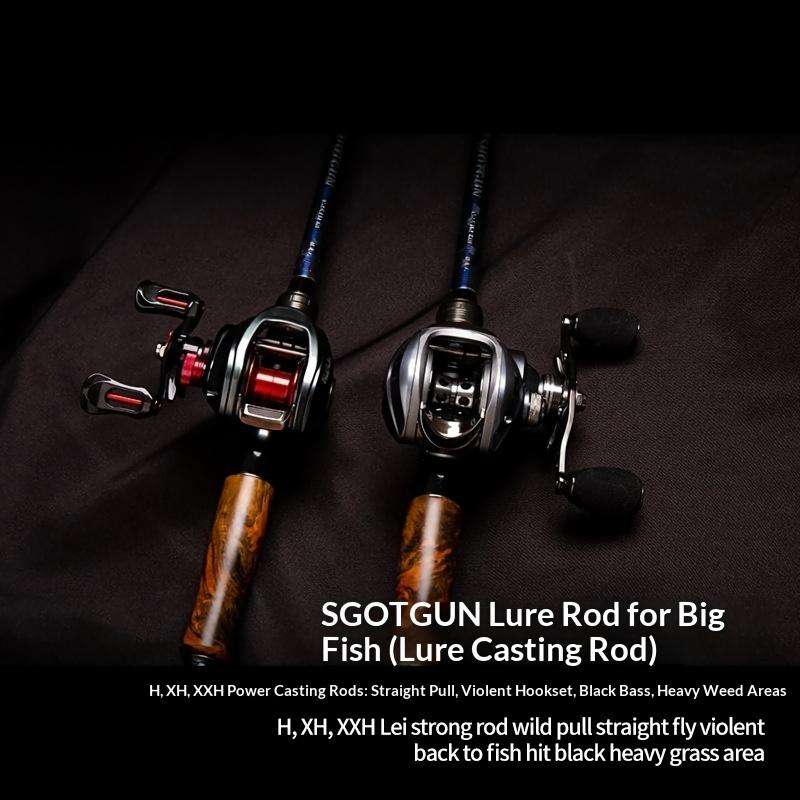 Cheery Devil Hunter Lei Qiang Second Gen Solid Wood Carbon Luya Fishing Rod XXH Black Fish Lure Drop Wheel Set 0.6kg – Fishing Rod – view 5