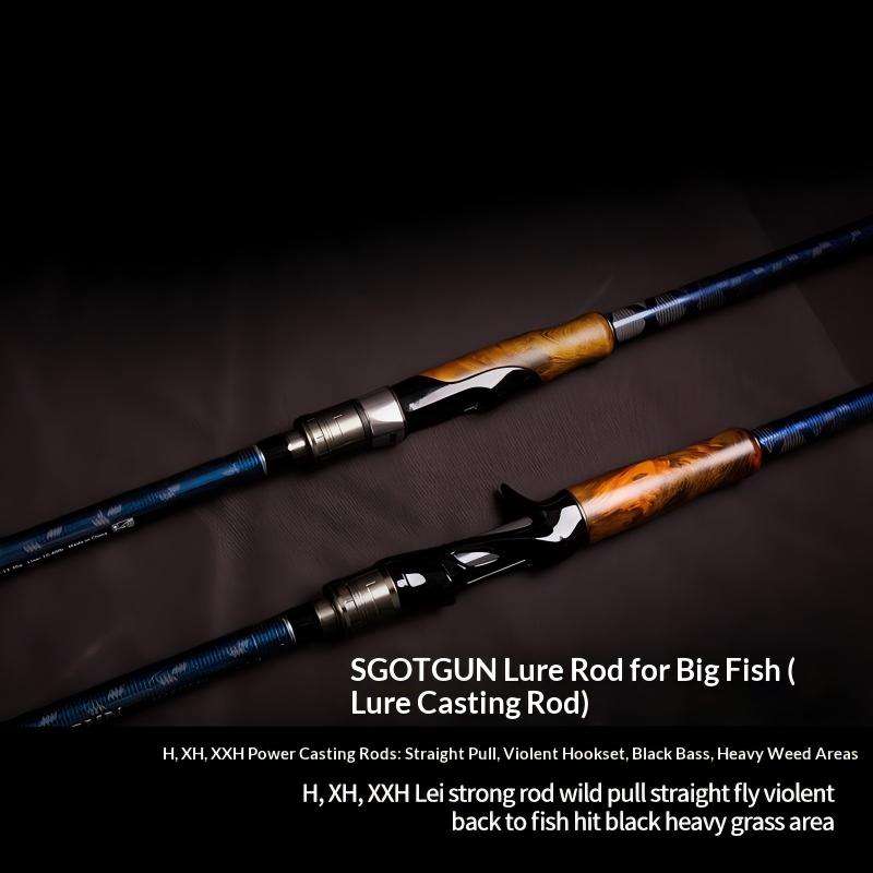 Cheery Devil Hunter Lei Qiang Second Gen Solid Wood Carbon Luya Fishing Rod XXH Black Fish Lure Drop Wheel Set 0.6kg – Fishing Rod – view 3