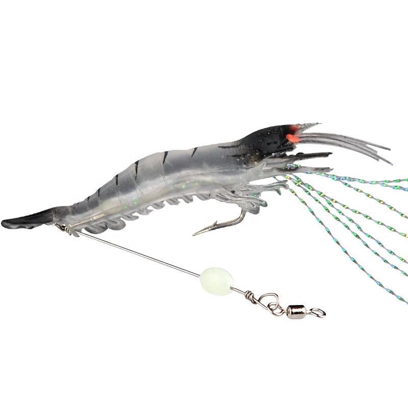 CHEERY High Simulation Carp Fishing PVC Artificial Soft Bait Shrimp Lure with Hooks for Bottom Fishing – Worms & Grubs – view 4