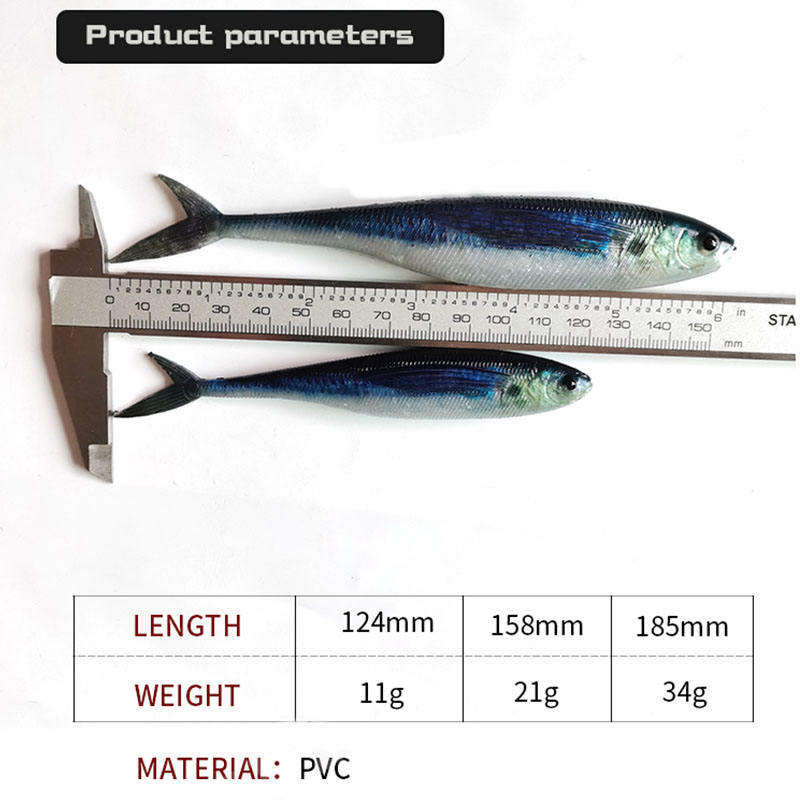 CHEERY 3D Printed Silicone Soft Swim Bait Fishing Lure for Zander Pike Bass Trout Bluegill & Snapper-Freshwater & Saltwater Use – Worms & Grubs – view 2