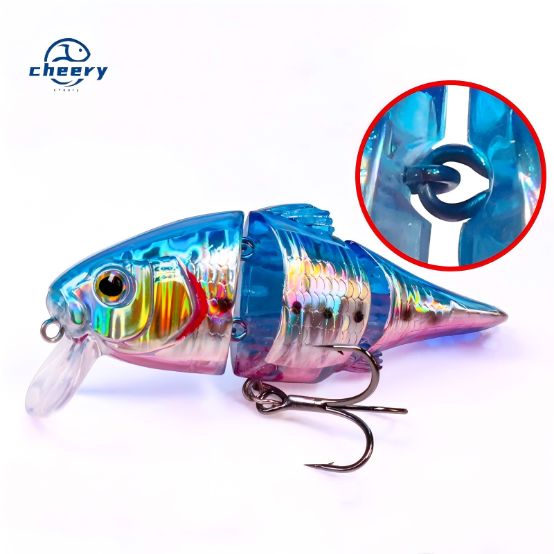 Cheery Slow Floating Multi-section Fish Artificial Hard Bait Stainless Steel 93g Black Pit Bass Fresh Water – Minnow – view 1