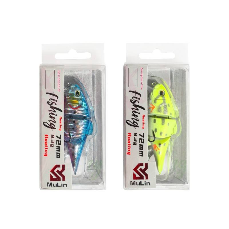 Cheery Slow Floating Multi-section Fish Artificial Hard Bait Stainless Steel 93g Black Pit Bass Fresh Water – Minnow – view 2