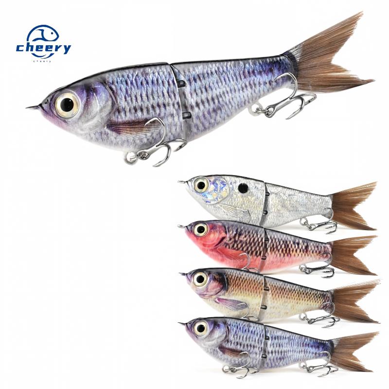 Cheery 120mm/17.5g ABS Plastic Hard Bait Live Bait Mini Two-section Sliding Realistic Fish Scale Simulation Artificial Lure – Swimbait – view 1