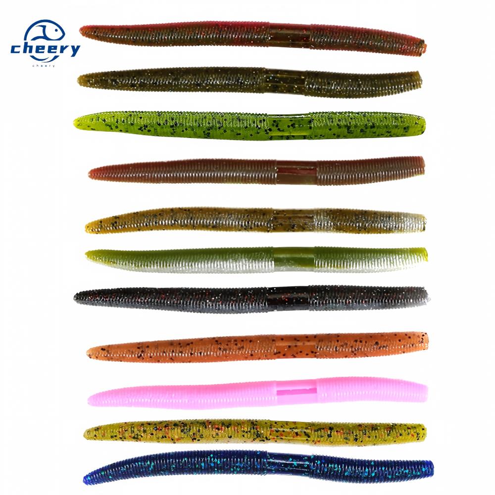 Cheery 13.5cm 10g Senko Worm PVC Soft Plastic Lure Texas Rig Senco Maggot Salty Baits for Pike Bass Trout-River Lake Stream – Worms & Grubs – view 1