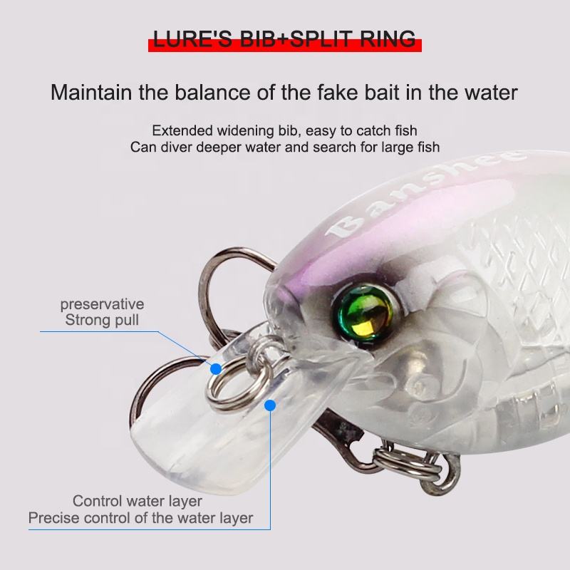 Cheery Outdoor Sports Fishing Floating ABS Crank Lure Cross-border Minnow Artificial Hard Bait 60mm/12g – Crankbait – view 2