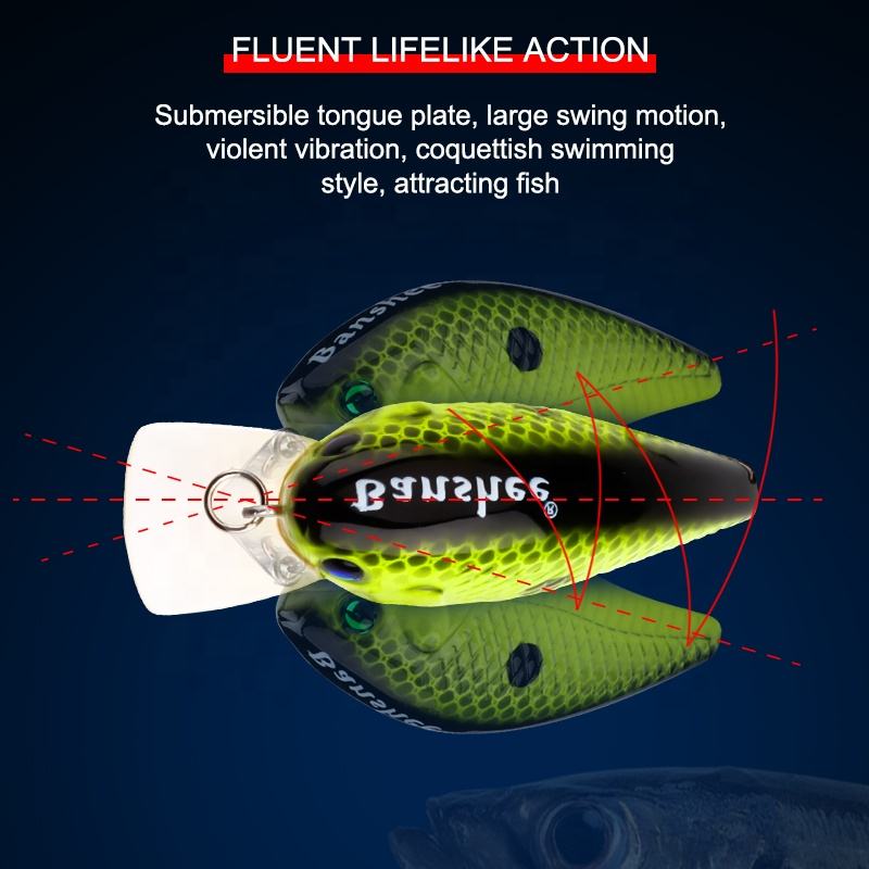 Cheery Outdoor Sports Fishing Floating ABS Crank Lure Cross-border Minnow Artificial Hard Bait 60mm/12g – Crankbait – view 3