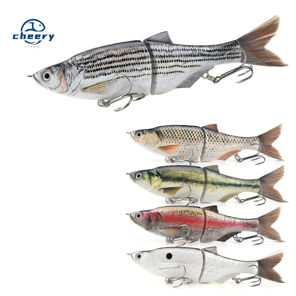 Cheery Sea Fishing Saltwater Fish Lifelike 3D Carved Scales Surface Simulation Bionic Artificial Hard Bait Lure Brown Marlin – Swimbait – view 1