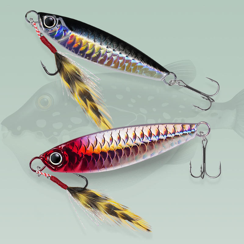 Cheery Hot Selling Silicone Fishing Baits Jig Lure Luminous Hard Slow Jigbait for River 7g-30g with Hooks – Metal Lure – view 5