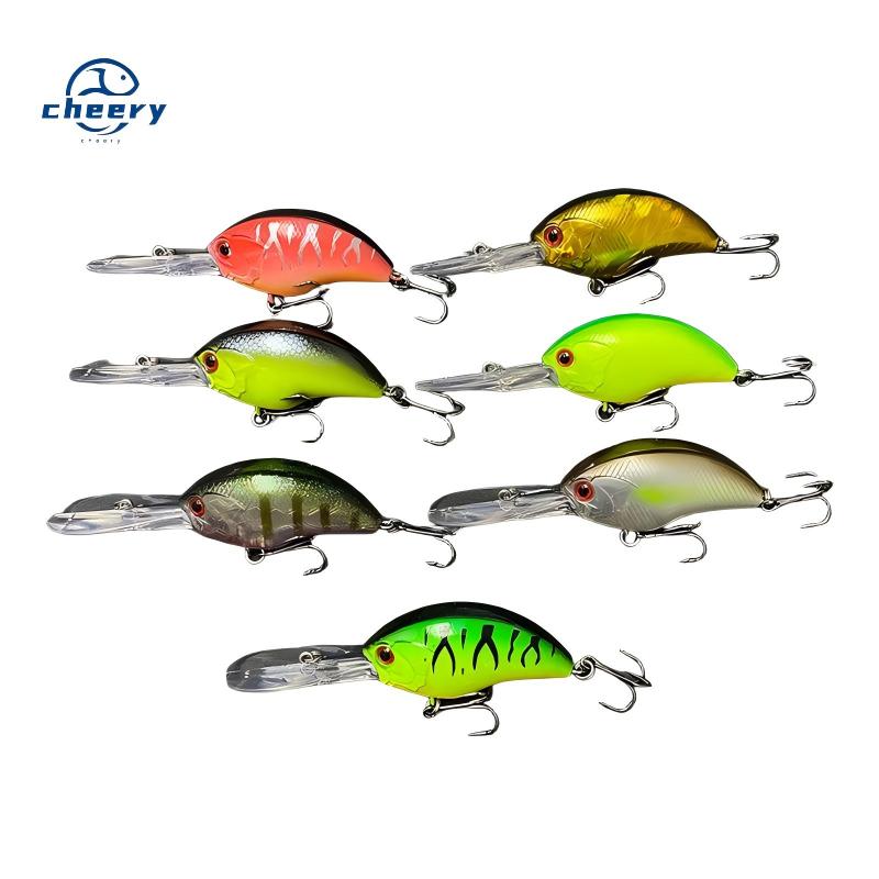Cheery 11.4G 55mm Hard Bait Crank Bait Top Water Artificial Salt Water Bass Made Silicone Minnow Lure Fly Fishing Lure Fishing – Crankbait – view 1