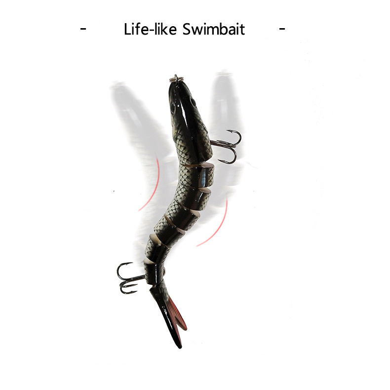 Cheery Sinking Multi-Jointed Minnow Lure Set ABS Artificial Hard Bait Multi-Segment Swim Long Cast for Bass Catfish Topmouth – Hard Lure – view 5