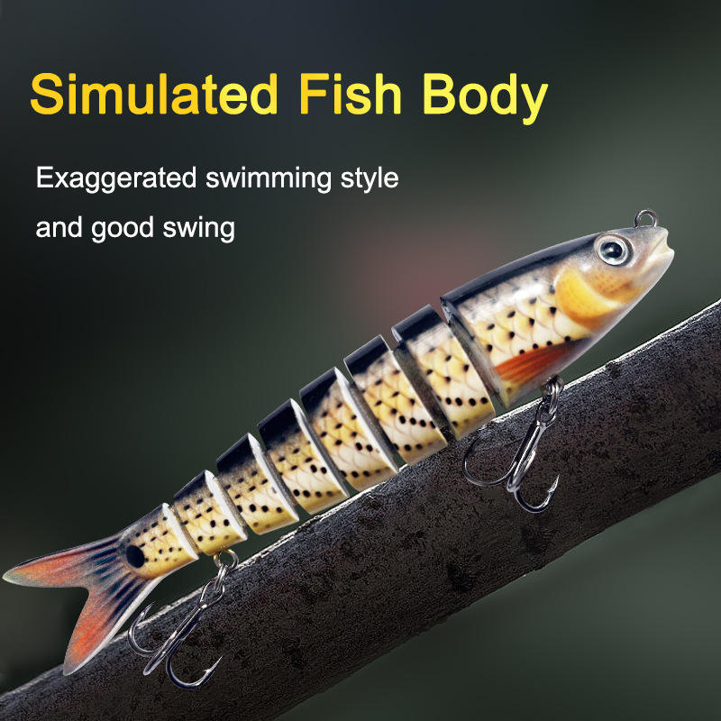 Cherry Bass Trout Carp Multi-Jointed Swimbait Floating Bionic Freshwater Lure 19g Silicone Lifelike Fishing Lure Suit River – Swimbait – view 4