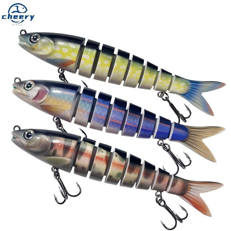 Cherry Bass Trout Carp Multi-Jointed Swimbait Floating Bionic Freshwater Lure 19g Silicone Lifelike Fishing Lure Suit River – Swimbait – view 1