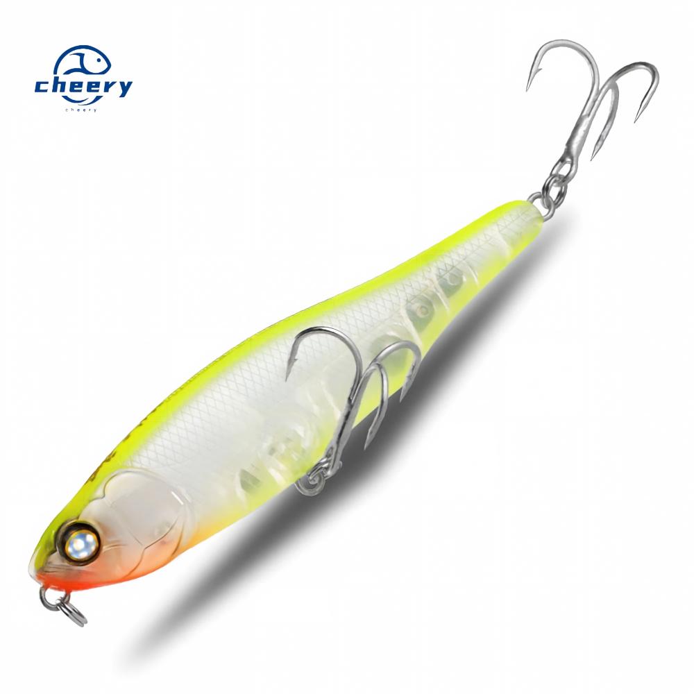Cheery Artificial Hard Bait Pencil Fishing Lure 87mm/100mm Floating Micro Lure Reinforced Treble Hooks for Topmouth Culter Pike – Pencil – view 1