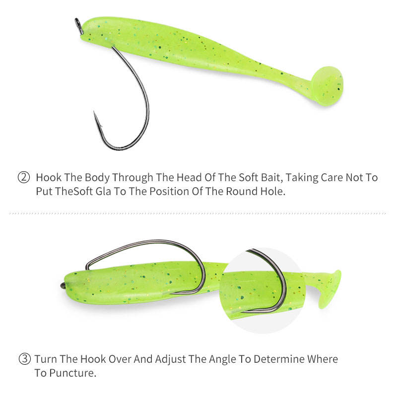 Cheery High Carbon Steel Worm Hooks for River Carp Fishing Texas Rig Soft Bait Wide Gap Design – Fishhook – view 5