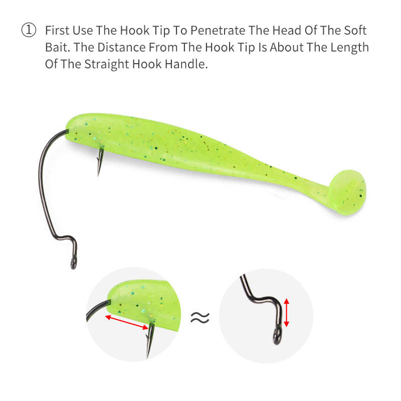 Cheery High Carbon Steel Worm Hooks for River Carp Fishing Texas Rig Soft Bait Wide Gap Design – Fishhook – view 4
