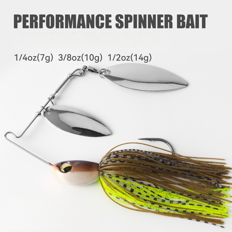 Cheery High-Speed ABS/Metal/PVC Composite Spinnerbait Lure 7g-14g Artificial Hard Bait for Bass Fishing – Spoon & Spinner – view 5