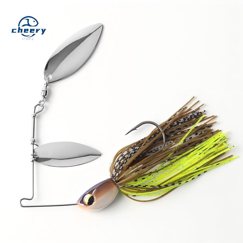 Cheery High-Speed ABS/Metal/PVC Composite Spinnerbait Lure 7g-14g Artificial Hard Bait for Bass Fishing – Spoon & Spinner – view 1