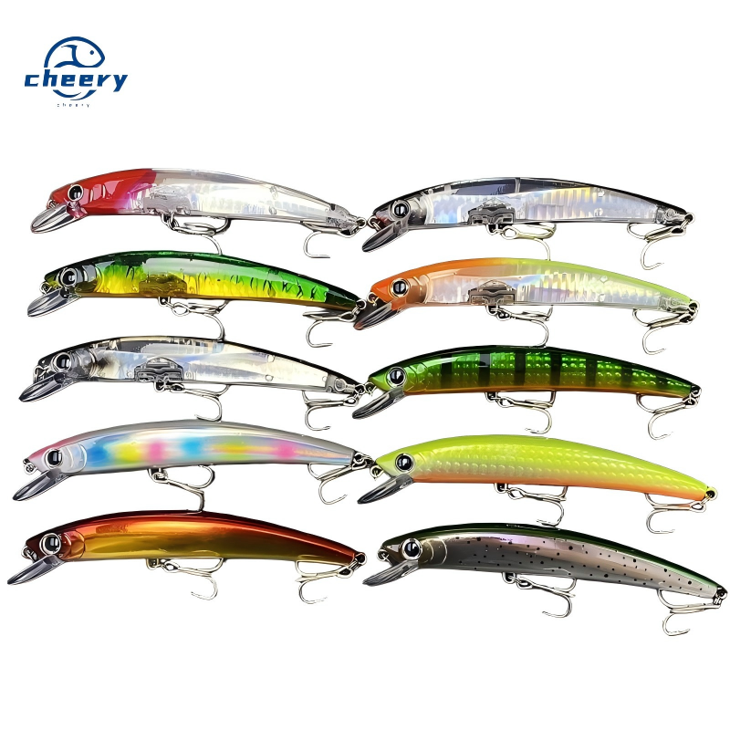 Cheery Lure 11cm/14g Floating Minnow Artificial Hard Bait Stainless Steel Hooks Sea Fishing Long Distance Throwing Bionic Marlin – Minnow – view 1