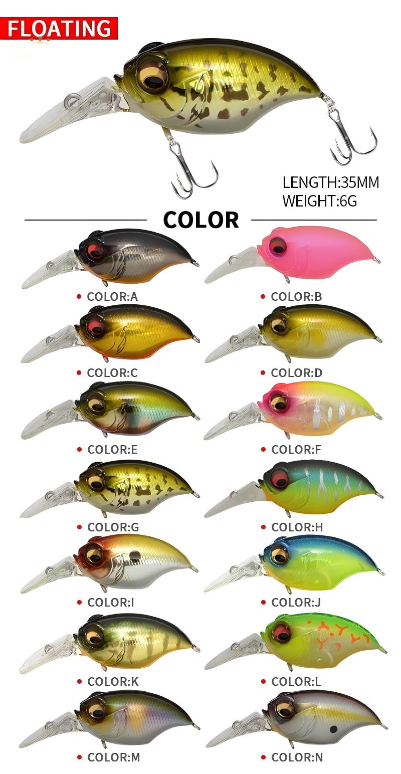 Cheery 42mm/6g ABS Artificial Hard Bait Crankbait Fishing Lure for Pike and Perch in Freshwater Streams – Crankbait – view 4